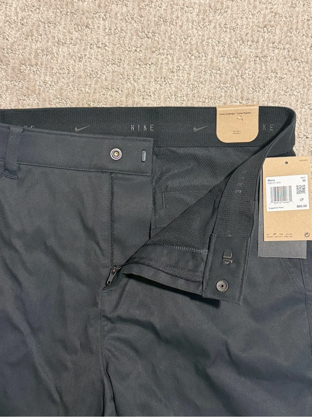 Men's black Nike golf shorts